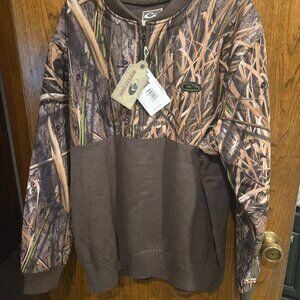 Drake Waterfowl Camo 1/4 Zip Wool Sweater XXL New with tags